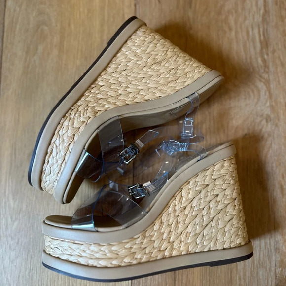 Schutz women’s Caryne transparent wedge sandal - Picture 3 of 10